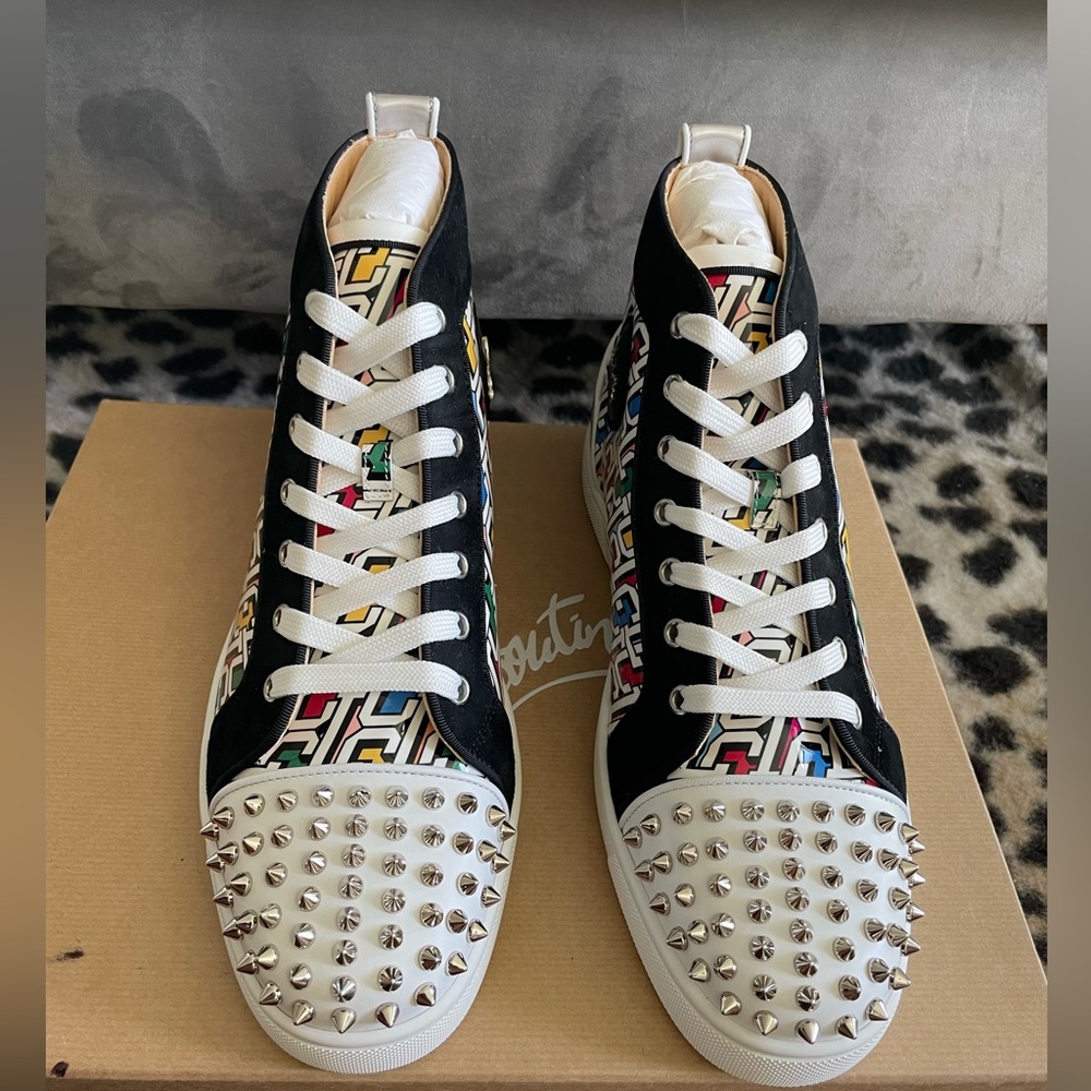 Christian Louboutin Men’s Orlato Spike Flat Sneaker. BRAND NEW!!!